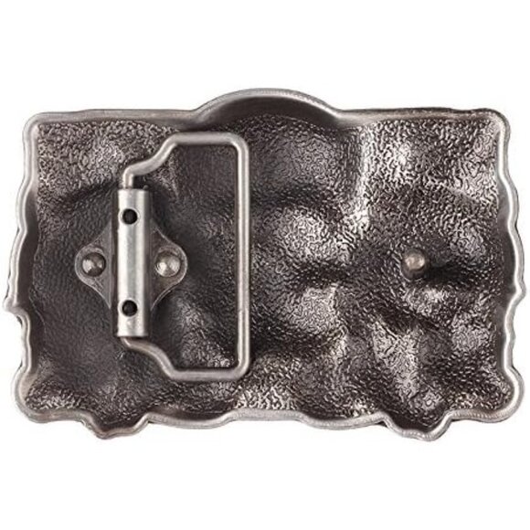 Men Silver Vintage Buckle Western Cowboy Native American Motorcyclist Skull Belt - Picture 2 of 2
